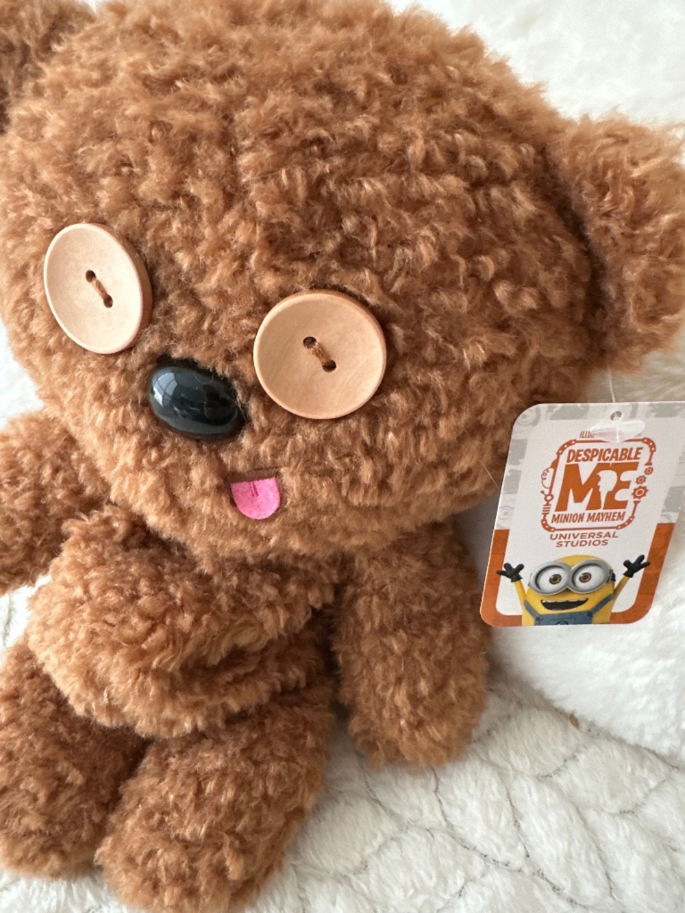 Universal Studios Minion Mayhem Tim Bear Zipper Plush, New with Tag